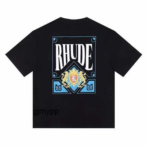 

rhude t shirt woman mens fashion kith ee polo women graphic ee vintage loose fit gym cotton rendy ees ees 2wrib, White;black