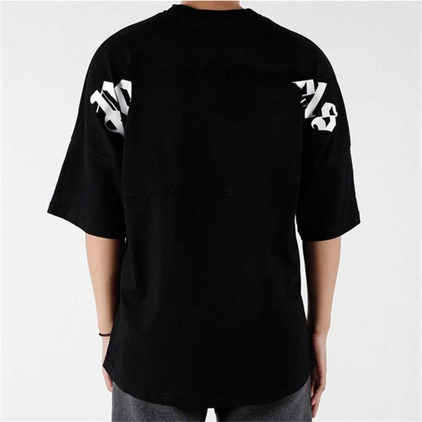 

men's t-shirts 22s shirs shir palms palmangel ciy designer limied inkje graffii leer prining women's sailboa shor-sleeved casual y, White;black