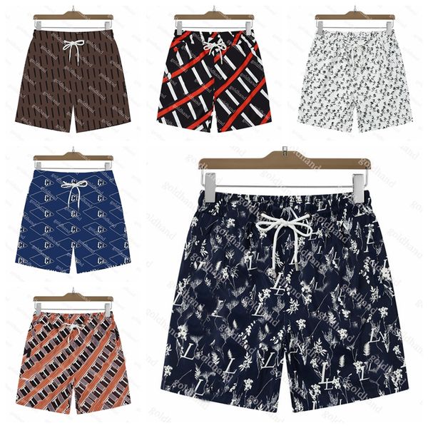 

23new mens swimtrunk designer tide printed summer beach shorts fashion quick drying swimwear outdoors loose shorts, White;black
