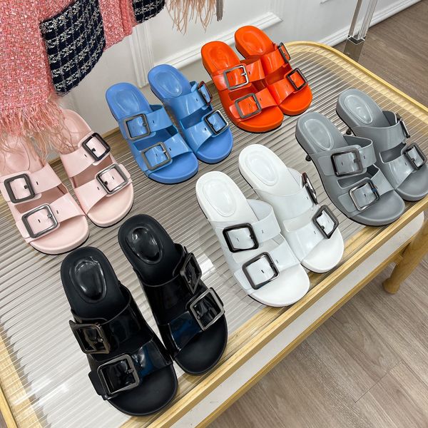 

paris 23ss genuine leather high heels slippers mallorca leisure shoes pumps black sandals summer lady slides with box 35-40