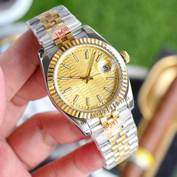 

precision and durability men mechanical watches vintage watch couples style classic wristwatches ladies mec, Slivery;golden