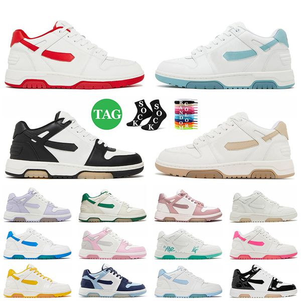 

out of office sneakers fashion luxury women mens designer shoes low leather for walking platform sneakers patent black white red light blue