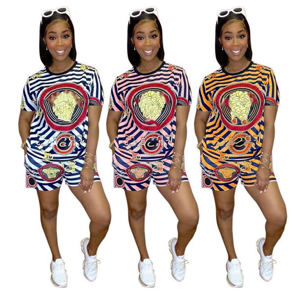

2023 brand designer women tracksuits letter short sleeve 2 piece set t-shirts shorts summer crew neck jogging suit fashion outfits pullover, Gray