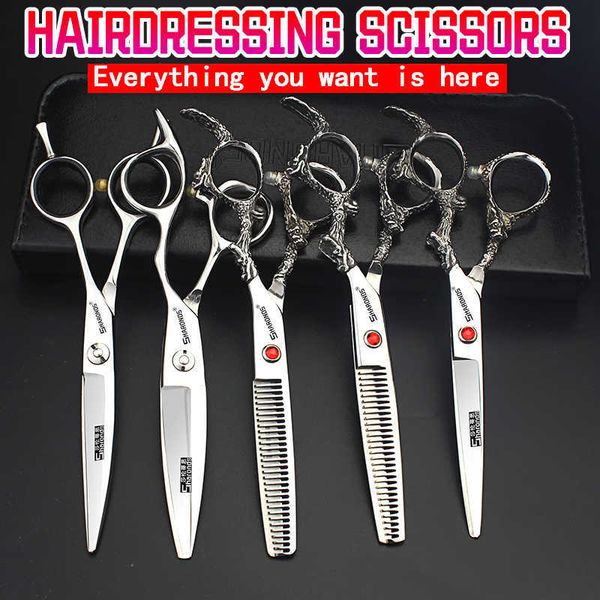 

scissors shears 440c steel professional hairdressing barber tools hair salon fine cut 6 inch set barber scissors j230503