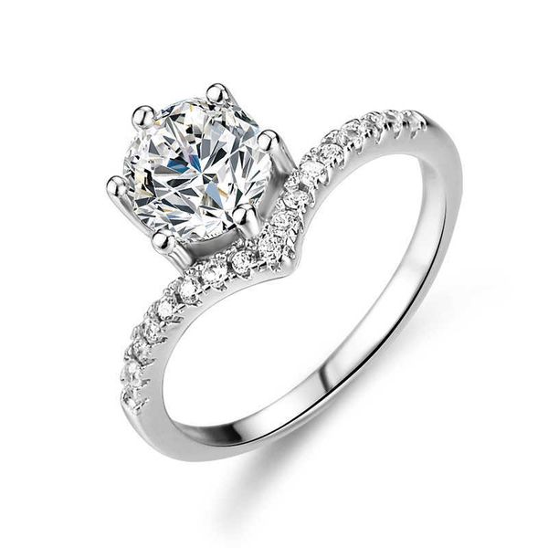 

Wedding Rings new model fashion women white gold diamond wedding moissanite ring rose cut moissanite