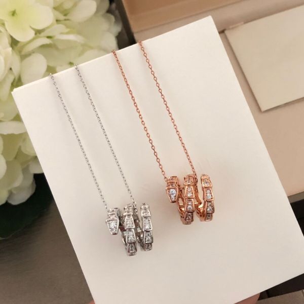 

buigari serpentine scale designer necklace for woman diamond gold plated 18k highest counter advanced materials brand designer crystal exqui, Silver