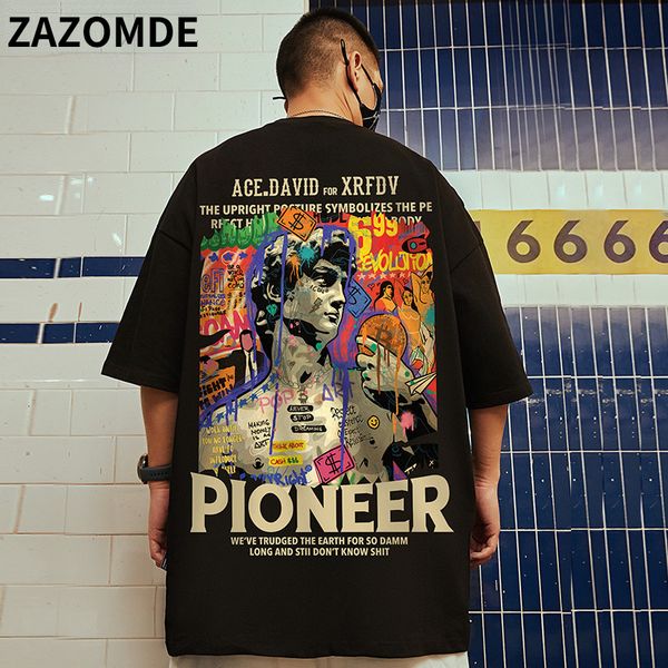 

mens tshirts zazomde summer cotton fashion casual man shirt rend hip hop men ees short sleeve ops ee couple shirt 230505, White;black