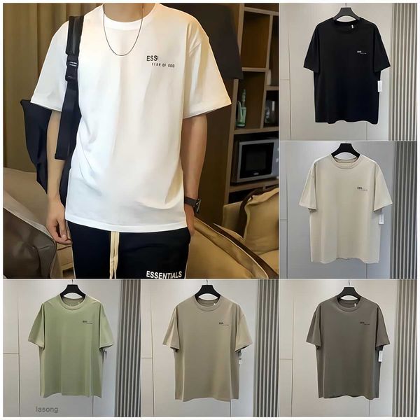 

designer shirts essent t shirt street casual tshirt loose men women summer luxury shorts essen tshirts chest print fashion tees essentiel t, White;black