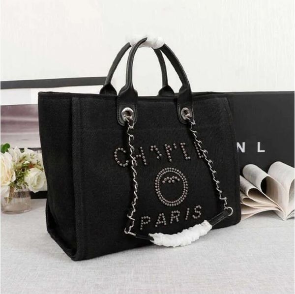 

designer large capacity beach bags luxury pearl tote seaside ladies shoulder handbags shopping bag fashion duffel bags handbag wallet ch0718