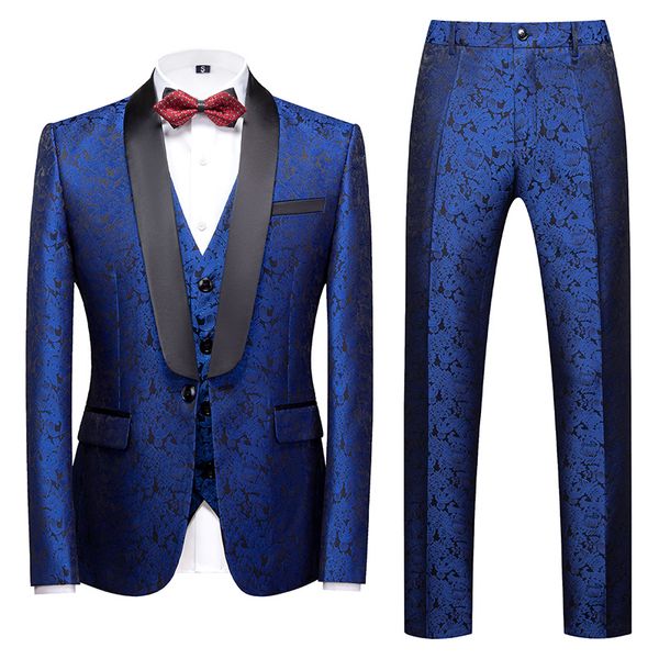 

men's suits blazers british style men jacquard suits new business wedding banquet party dresses set homme slim fit clothing size 6xl-s, White;black