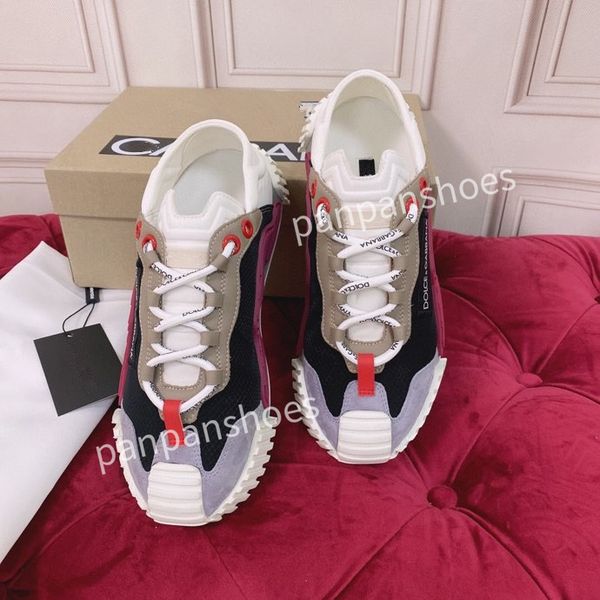 

2023fashion casual shoes mens designer leather lace-up sneaker fashion lady flat running letters shoes platform gym sneakers, Black