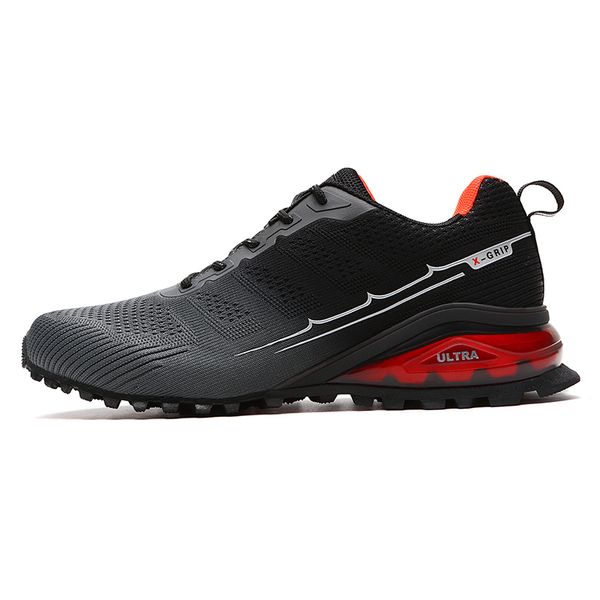 

breathable mesh running shoes men fashion non-slip sneakers outdoor walking footwears mens lightweight shoes, Black
