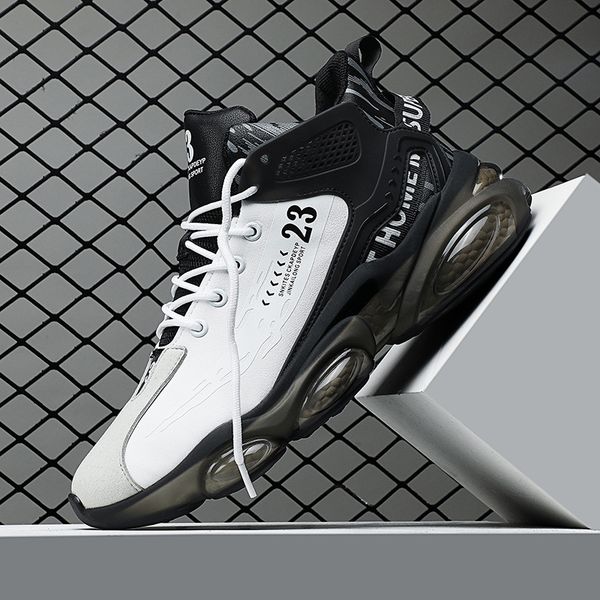 

spring running shoes fashion men sneakers outdoor jogging sports shoes breathable mesh footwear big size basketball shoes, Black