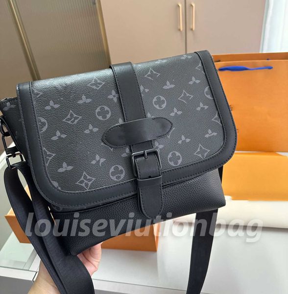 

handbags men leather trio messenger bags luxury shoulder bag make up bag louiseitiess viutonitiess designer handbag tote man's bag d-11