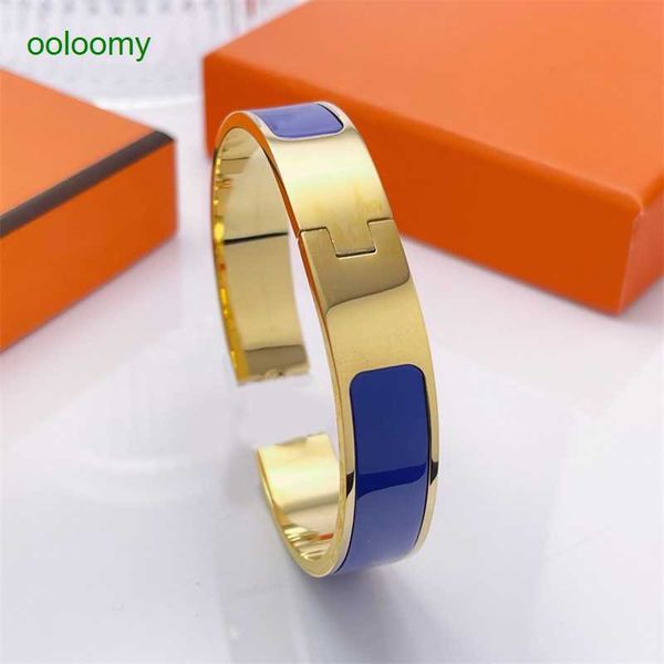

mens bracelets love gold enamel bangle luxury stainless steel h letter buckle jewelry beautiful cute girls exquisite large wrist cuff bracel, Black