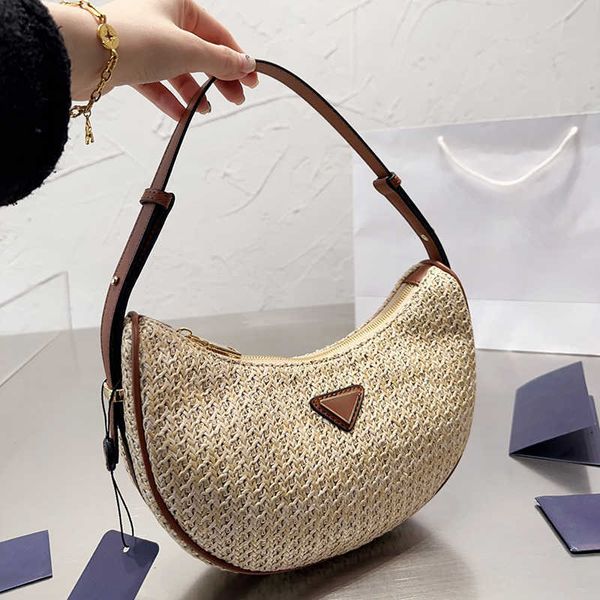 

summer bag designer crossbody bags lady woven straw bag casual beach handbags women luxury underarm shoulder wallet purses 230505