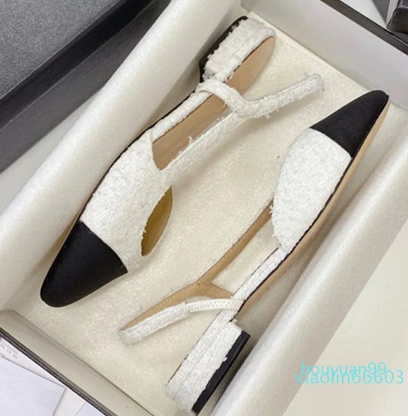 

shoes -fashion slingback heels lady classical desginer pumps design luxury tweed for