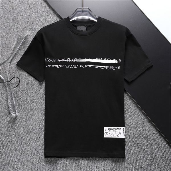 

2023 new designer of luxury t-shirt quality letter tee short sleeve spring summer tide men and women t shirt size m-xxxl jyj81, White;black