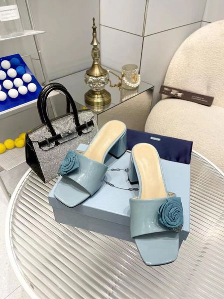 

luxury sandals designer for woman macaron thick bottom platform slides fashion embroidery flower print 0420, Black