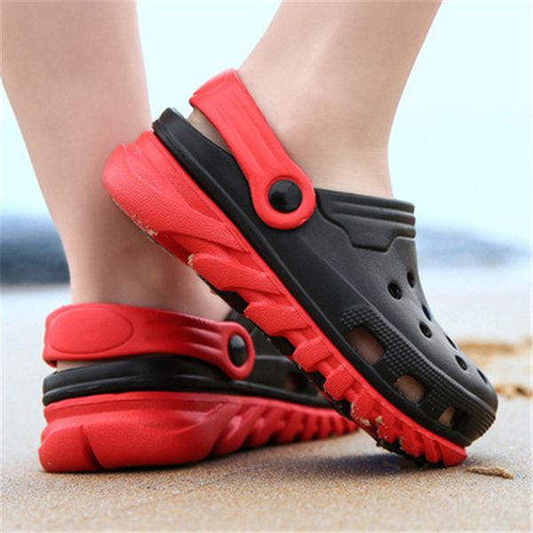 

sandals fashion kids slippers toddler slippers boys girl garden shoes beach slippers children cartoon baby spring summer sandals 230505, Black;red
