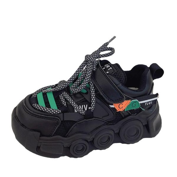 

athletic kids shoes sneakers basketball children footwear fall boys fashion tires casual girls running e3990, Black