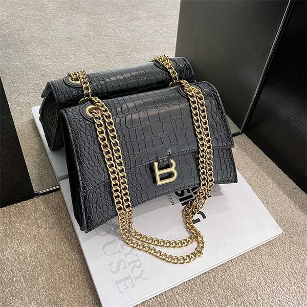 

14% off 2023 fashion handbag family crocodile pattern chain spring new women's simple and personalized one shoulder foreign style cross