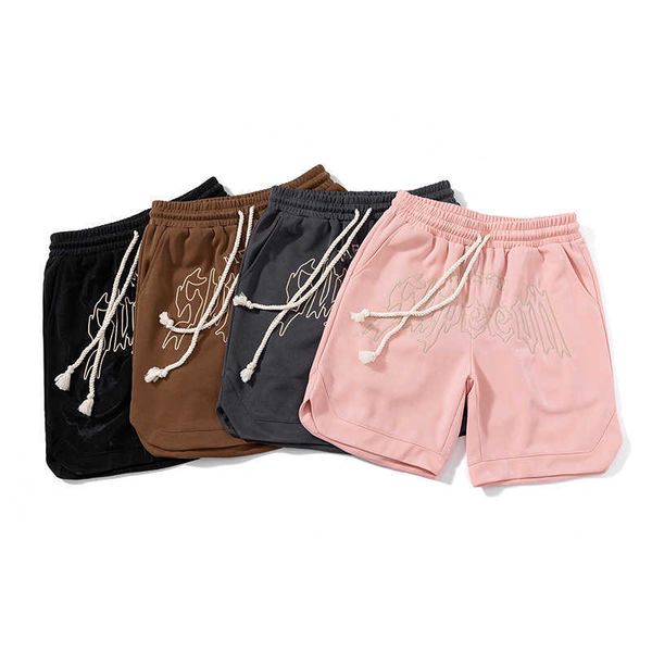 

2023 summer american high street shorts men's and women's popular loose hip hop capris fashion brand sports casual pantsqhvf, White;black