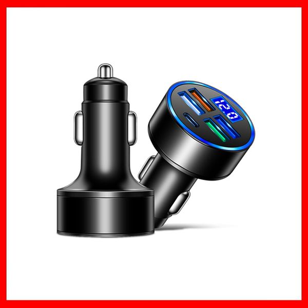 

car phone charger 5 ports phone car charger type c pd qc 3.0 3.1a fast charging adapter for iphone xiaomi huawei universal car-charge car-ch