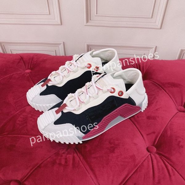 

brand casual shoes womens men designer leather lace-up sneaker fashion lady flat running letters shoes platform gym sneakers, Black