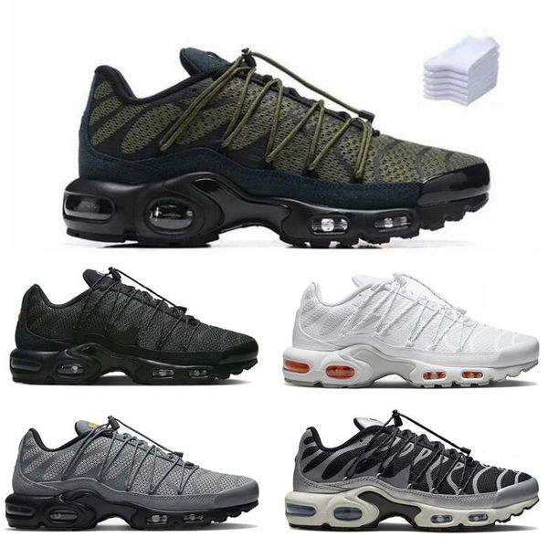 

running shoes tn plus tns mens sneaker toggle lacing utility triple black white grey olive red reflective men trainers sports sneakers platf