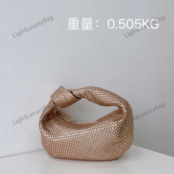 

luxury designer knotted rhinestone evening purses diamond tote bags women's handbag shiny evening bag party clutch bags