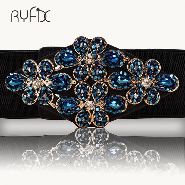 

belts female braided belt elastic women belt colorful crystal decorated strech waist strap correa cummerbund bl227 230505, Black;brown