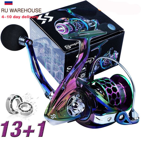 

baitcasting reels sougayilang spinning fishing reels 131 ball bearings metal spool gear ratio 5.2 1 carp fishing tackle spinning for fishing