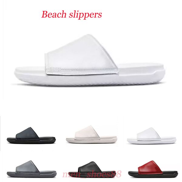 

with box designer summer flat slippers fashion leather slide beach sandals casual shoes clogs for women men shoes, Black