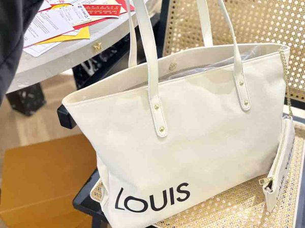 

womens canvas tote bag large designer never shopping bags totes fulls shoulder bags handbag practical capacity evening beach 2pcs set with w