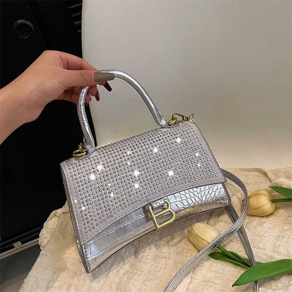 

16% off 2023 fashion handbag handbag new letter women's textured shoulder with diamond crocodile pattern crossbody bag