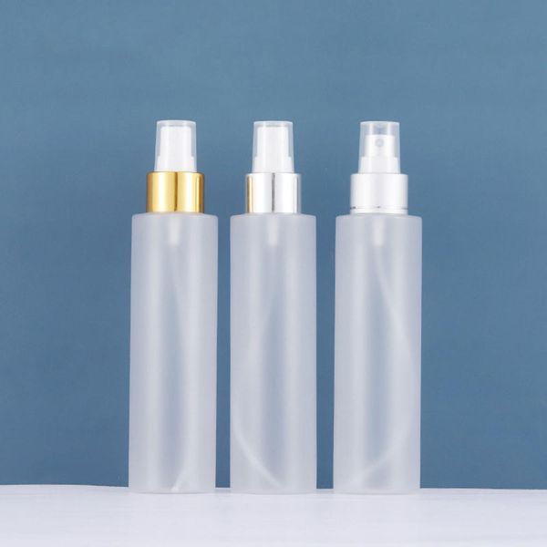 

150ml frosted pet plastic spray bottle liquid sprayer fine mist spray refillable bottles with silver gold cap 100pcs/lot
