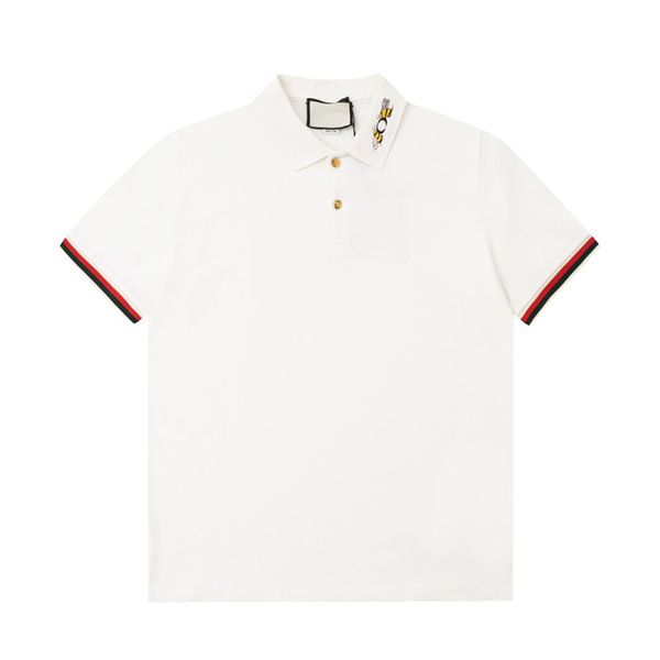 

1 new fashion london england polos shirts mens designers polo shirts high street embroidery printing t shirt men summer cotton casual t-shir, White;black