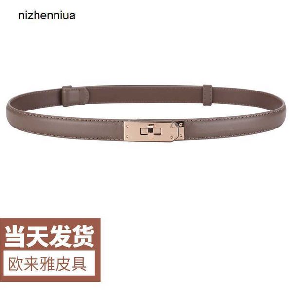 

hermm luxury belt korean version of punched buckle women adjutable women thin decorative kirt wait ornament, Silver