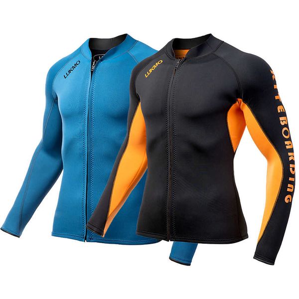 

wetsuits drysuits 2023 new 2mm neoprene diving suit men's split snorkeling swimming front zipper water sports motor boat surfing j23050