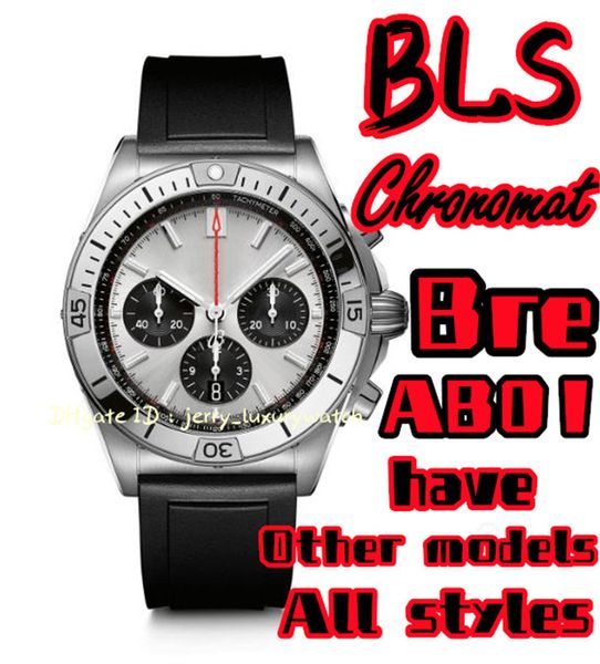 

bls bre chronomat ab0134 luxury men's watch chronograph 42mm with asia 7750 self-winding mechanical movement diameter 300 meters waterp, Slivery;brown