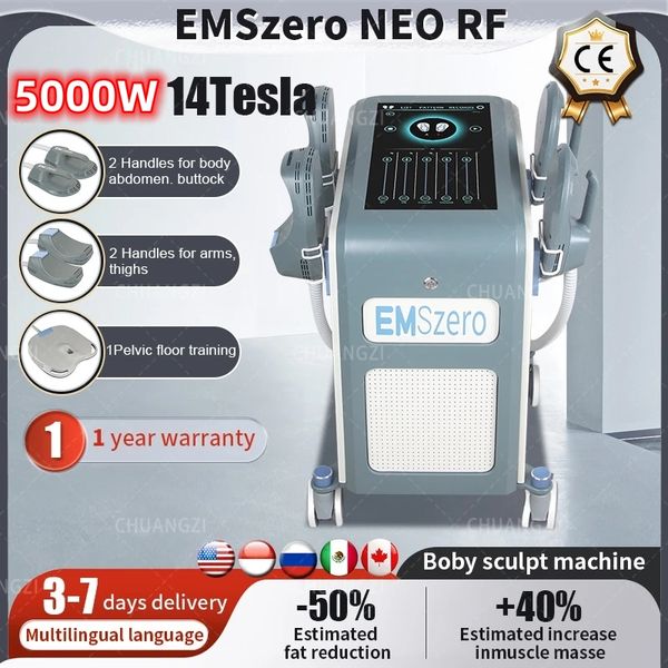 

5000w dls-emslim neo machine fat removal cellulite reductiont emszero muscle stimulator 4 handles with rf machine ce certification