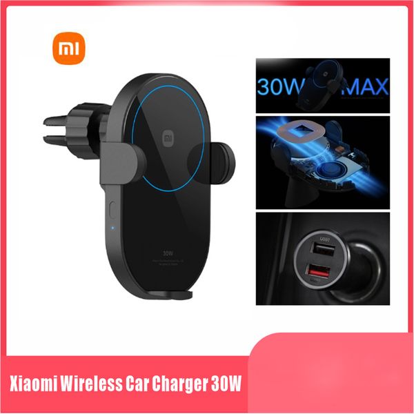

2023 xiaomi 30w max wireless car charger wireless fast flash charging support power-off and inductive expansion phone holder