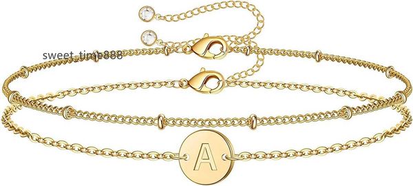

monozo gold initial bracelets for women girlsd ainty1 4kg oldf illedl ayeredb eadedl etteri nitialb raceletp ersonalized2 6a lphabetd iscm o, Golden