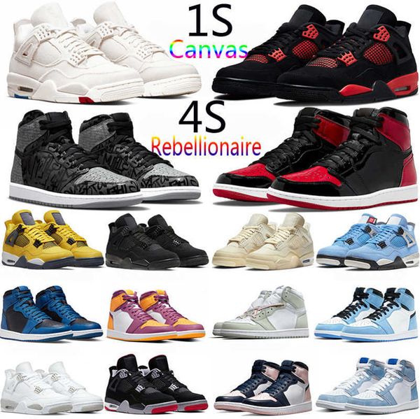 

4 4s basketball shoes jumpman 4 retro men women canvas red thunder black cat tour yellow ts 1 1s rebellionaire bred sports sneakersaoxh