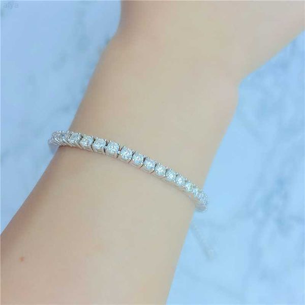 

ready to ship 925 sterling silver tennis chain vvs moissanite 3mm d fl 7" 7.5" 8" 8.5" bracelet