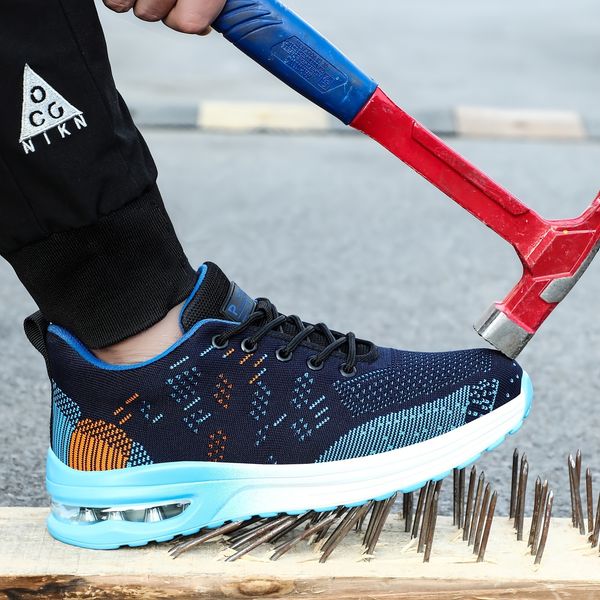 

safety shoes men's puncture proof non-slip breathable steel toe safety working shoes safety shoes luxury shoes men work shoes men 23050, Black;brown