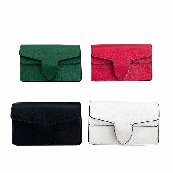 

classic designer bag leather snake chain bag women designer cross body vintage ladies handbag tiger head closure small purse wallet on chain