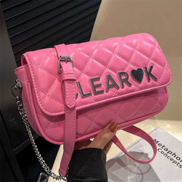 

14% off 2023 hbag temperament fashion chain korean women's new lingge simple and french versatile one shoulder small square bag