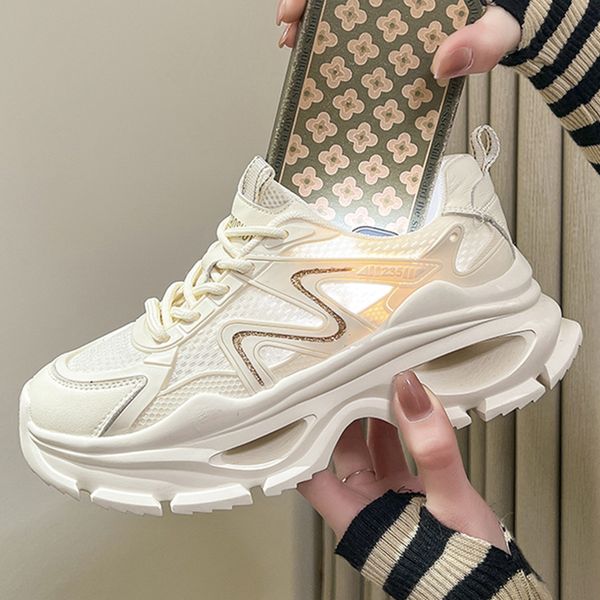 

women shoes summer breathable mesh comfortable non-slip sneakers classic lace up ankle shoe fashion footwear, Black